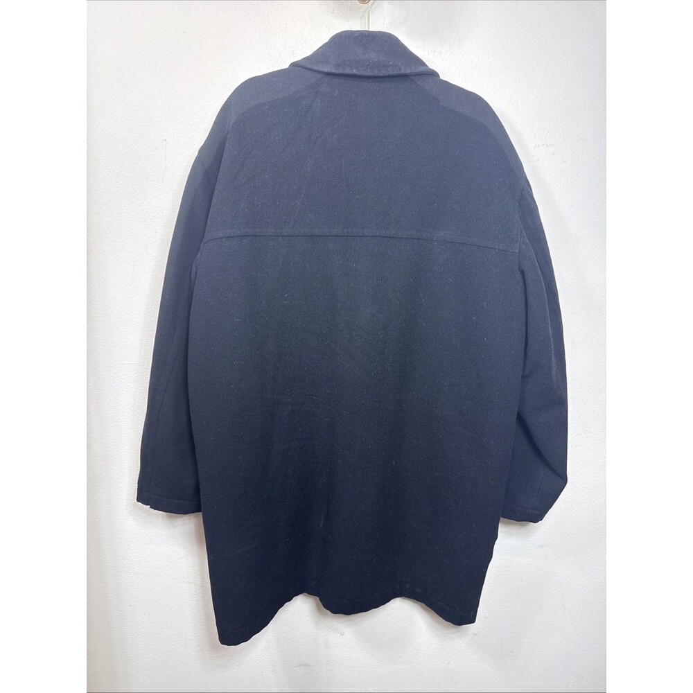 (W1)Liz Claiborne Men’s Wool Hidden Zipper Button Front Coat Size L Pockets - Picture 2 of 15